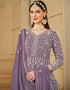 stylish purple faux georgette attrective designer party wear salwar suit with purple santoon of-13719-acy4443 Back View