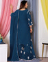 elegant blue bamber georgette attrective designer party wear salwar suit with blue bamber georgette of-13726-acy4490 Close-up View