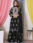 fashionable black bamber georgette attrective designer party wear salwar suit with black bamber georgette of-13726-acy4491 Front View