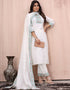 stylish off white cotton designer party wear readymade salwar suit with off white cotton of-13732-acy4525 Side View