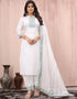 stylish off white cotton designer party wear readymade salwar suit with off white cotton of-13732-acy4525 Front View
