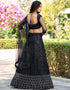 sleek black net a designer look party wear lehenga choli with black net of-13742-acy4610 Close-up View