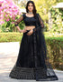 sleek black net a designer look party wear lehenga choli with black net of-13742-acy4610 Front View