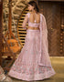glamorous dusty pink net a designer look party wear lehenga choli with dusty pink net of-13742-acy4613 Close-up View