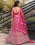 contemporary pink net a designer look party wear lehenga choli with pink net of-13742-acy4614 Close-up View