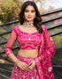 contemporary pink net a designer look party wear lehenga choli with pink net of-13742-acy4614 Back View