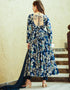 Blue Muslin Pant Anarkali Back View
