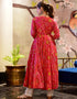 Magenta Muslin Pant Anarkali Back View