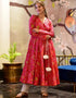 Magenta Muslin Pant Anarkali Salwar Kameez