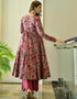 Cream Muslin Pant Anarkali Back View