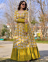 yellow pure muslin all seasondesignerpure muslin heavy digital print yellow gown heavy digital print details for gown uf-4-aayaa3006 Front View