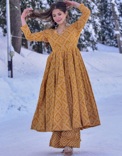 classy heavy digital print cotton silk all season designer cotton silk heavy digital print multi suit with light brown uf-5-aayaa3011 Close-up View