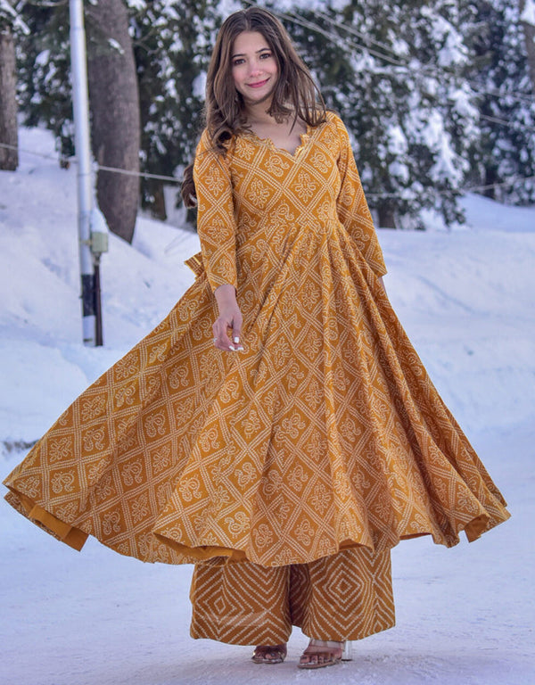 classy heavy digital print cotton silk all season designer cotton silk heavy digital print multi suit with light brown uf-5-aayaa3011 Front View