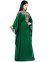 Trandy Green Georgette Hand Zari Embroidery Farasha
