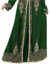 Arabic Green Georgette Hand Zari Embroidery Kaftan
