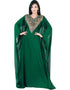 Women Green Georgette Hand Zari Embroidery Farasha