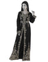 Stylist Black Georgette Hand Pearl Embroidery Kaftan