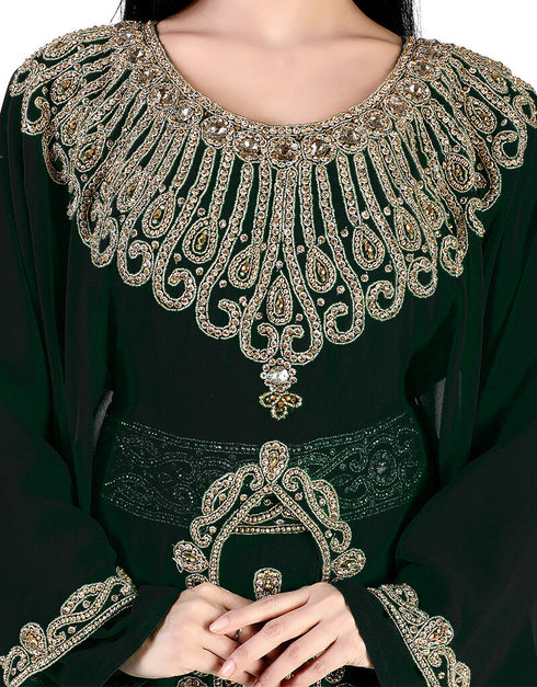 Trending Black Colored Georgette Heavy Farasha