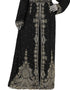 Stylist Black Georgette Hand Pearl Embroidery Kaftan