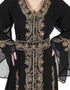 Islamic Black Georgette Pearl Embroidery Kaftan