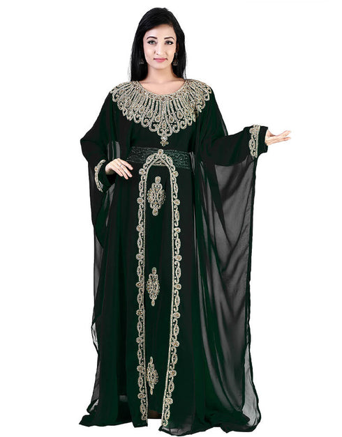 Trending Black Colored Georgette Heavy Farasha