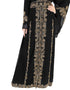 Islamic Black Georgette Pearl Embroidery Kaftan