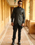 black Indo western finesse Corex Brocade Chudidar