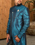 Prince Blue Indo western Kela Brocade Chudidaar