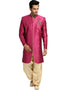 Fuchsia Indo western Raw Silk Dhoti