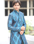 Blue Indo western Kela Brocade Dhoti Closure View