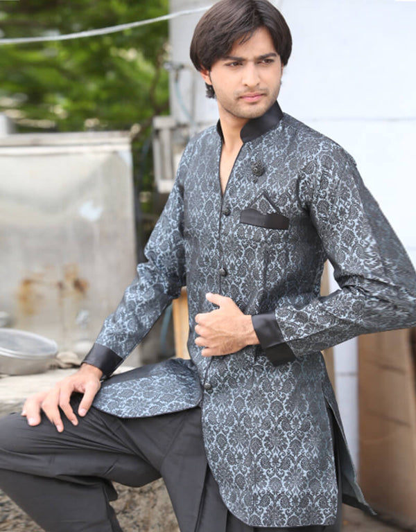 Modern Grey Indo western Kela Brocade Dhoti