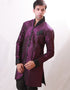 Lavender Indo western Rotex Brocade Chudidaar Closure View