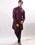 Lavender Indo western Rotex Brocade Chudidaar