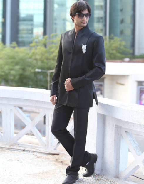 Black Indo western Italian Pant