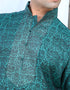 Green Kurta Kela Brocade Chudidaar Closure View