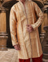 Golden Kurta Kela Brocade Dhoti Closure View