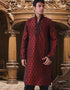 Maroon Kurta Kela Brocade Chudidaar