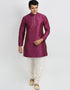 Purple Kurta Art Silk Chudidaar