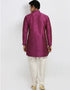 Purple Kurta Art Silk Chudidaar Closure View