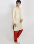 Cream Kurta Art Silk Chudidaar Closure View