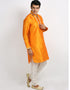 Mustard Kurta Art Silk Chudidaar Closure View