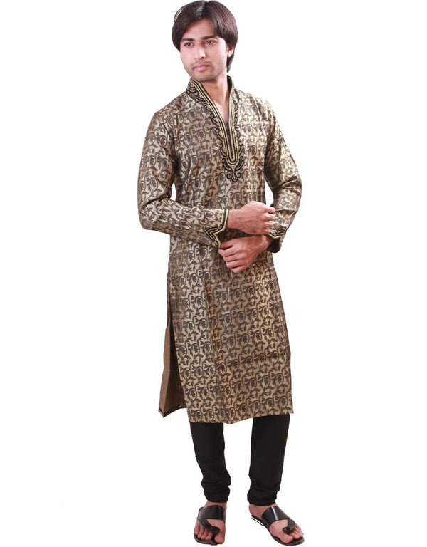 Celadon Kurta Kela Brocade Chudidaar
