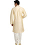 Cream Kurta Art Silk Chudidaar Closure View