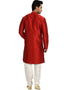 Red Kurta Art Silk Chudidaar Closure View