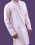 Solid Pink Kurta Cotton Chudidaar Closure View