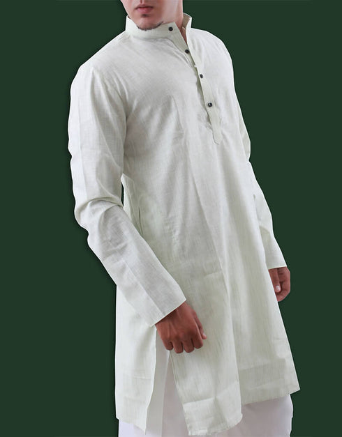 Green Kurta Cotton Chudidaar Closure View