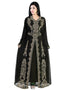 Trandy Black Georgette Hand Pearl Work Moroccan kaftan