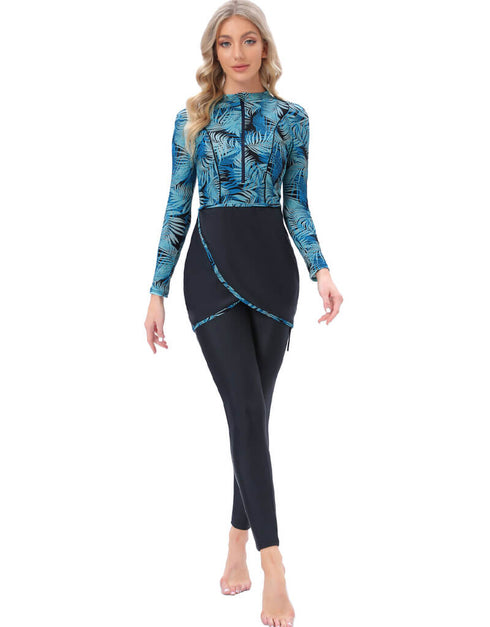 Muslim Sport Swimwear Women Modest Burkinis Wear Long Sleeves Swimsuit