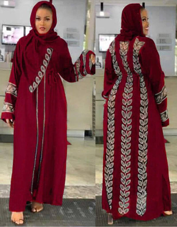 Diamond beaded designer Abaya with Back pattern