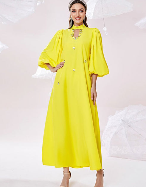 Dubai Muslim Long Kaftans Abayas Party Wear Evening Dresses For Arabic Women